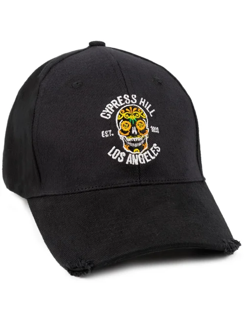 Vanilla Underground Cypress Hill Black Band Logo Adjustable Curved Peak Baseball Cap - One Size Image 1