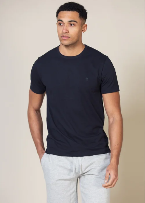 French Connection Navy 3 Pack Cotton Crew Neck Short Sleeve T Shirts - L Image 5