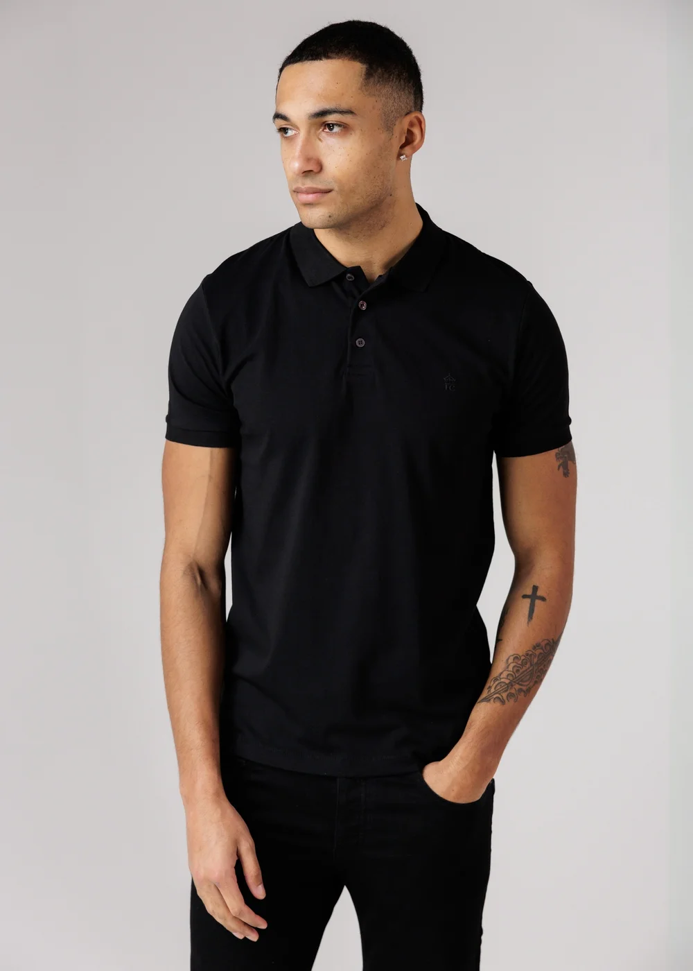 French Connection Blue 3 Pack Cotton Short Sleeve Polo Shirts - 2XL Image 2
