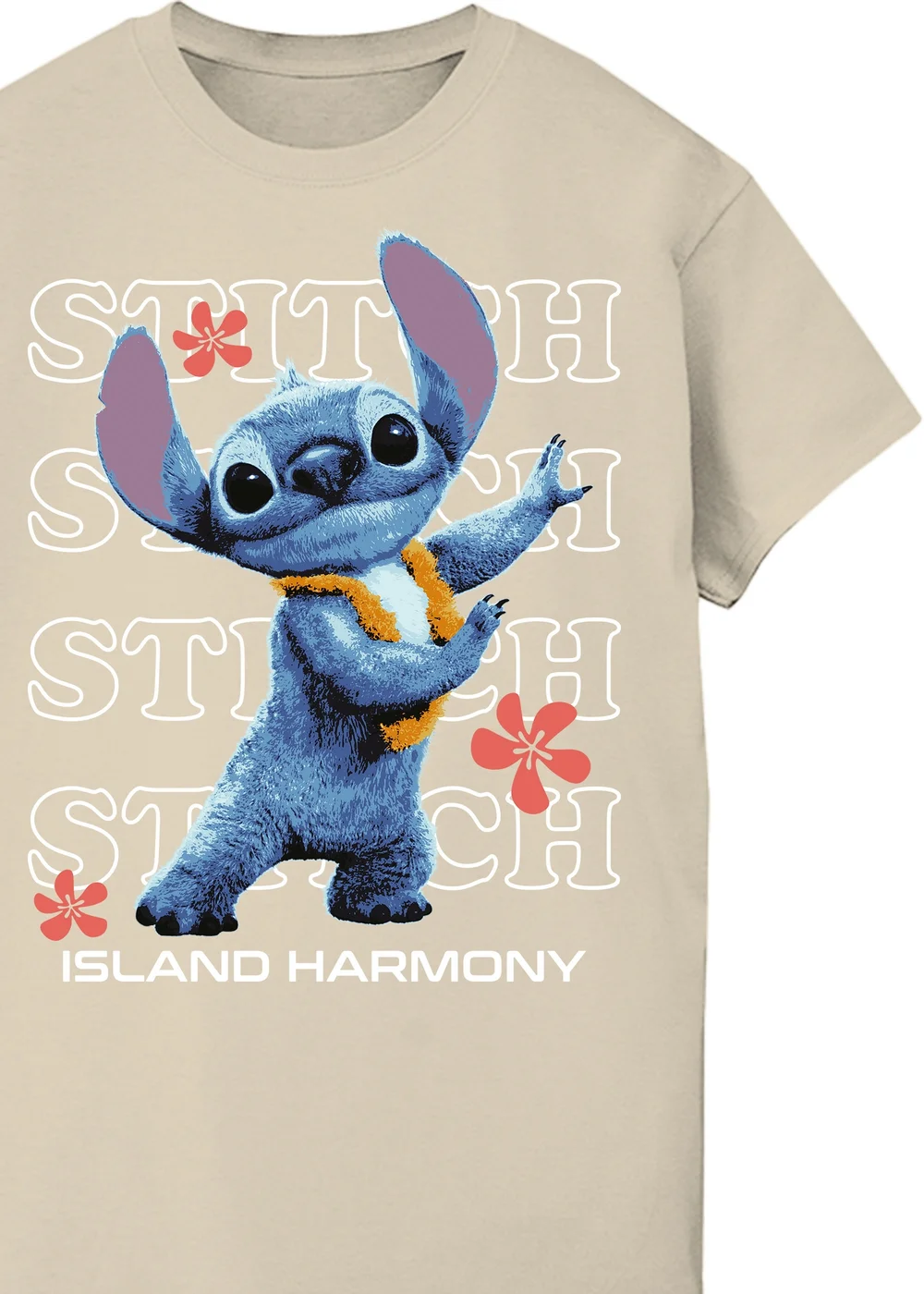 Disney Stitch Island Harmony Sand Boyfriend Fit T Shirt - S Image 2