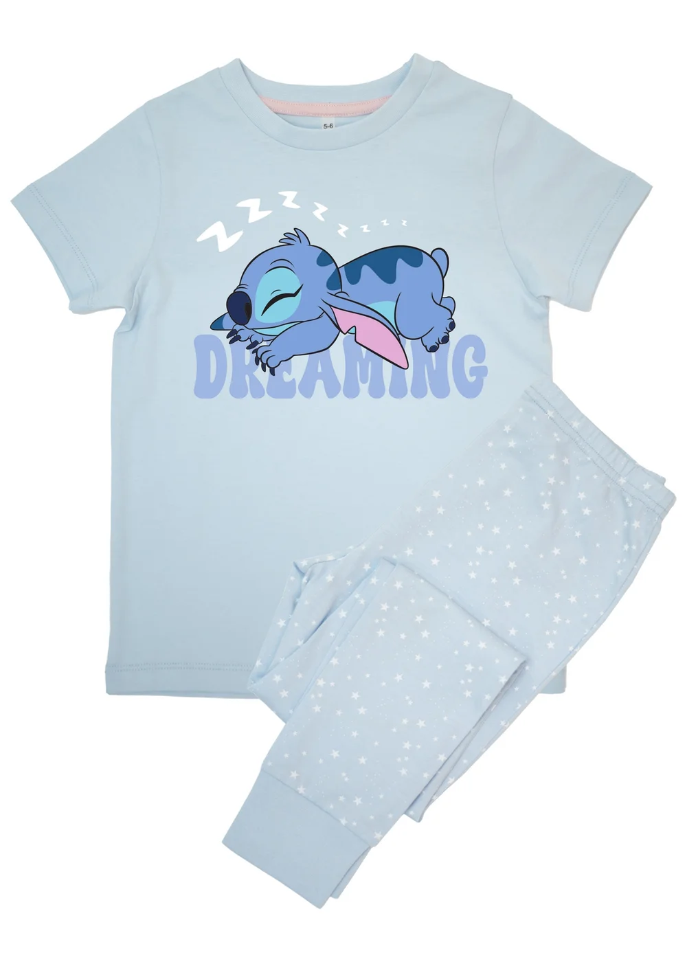 Disney Stitch Dreaming Kids Blue Stars Pyjamas (3-8 Years) - Age 3-4 Years Image 1