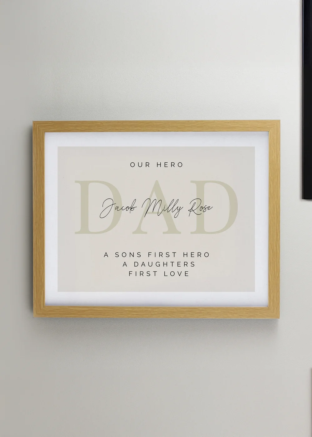 Personalised Memento Company Brown Oak Poster Frame - One Size Image 3