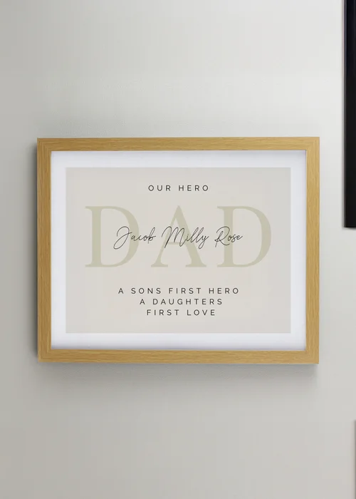 Personalised Memento Company Brown Oak Poster Frame - One Size Image 3