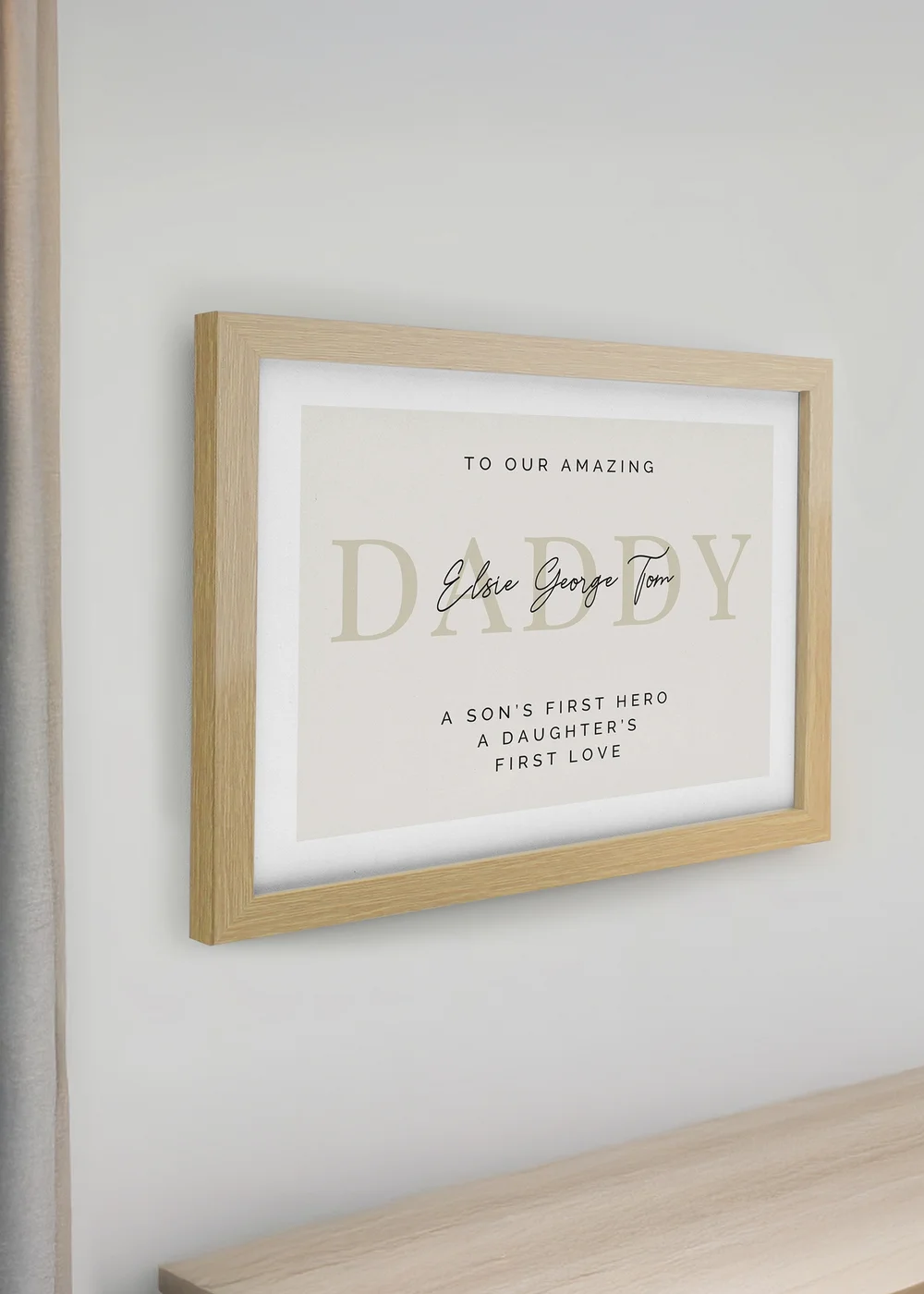 Personalised Memento Company Brown Oak Poster Frame - One Size Image 2