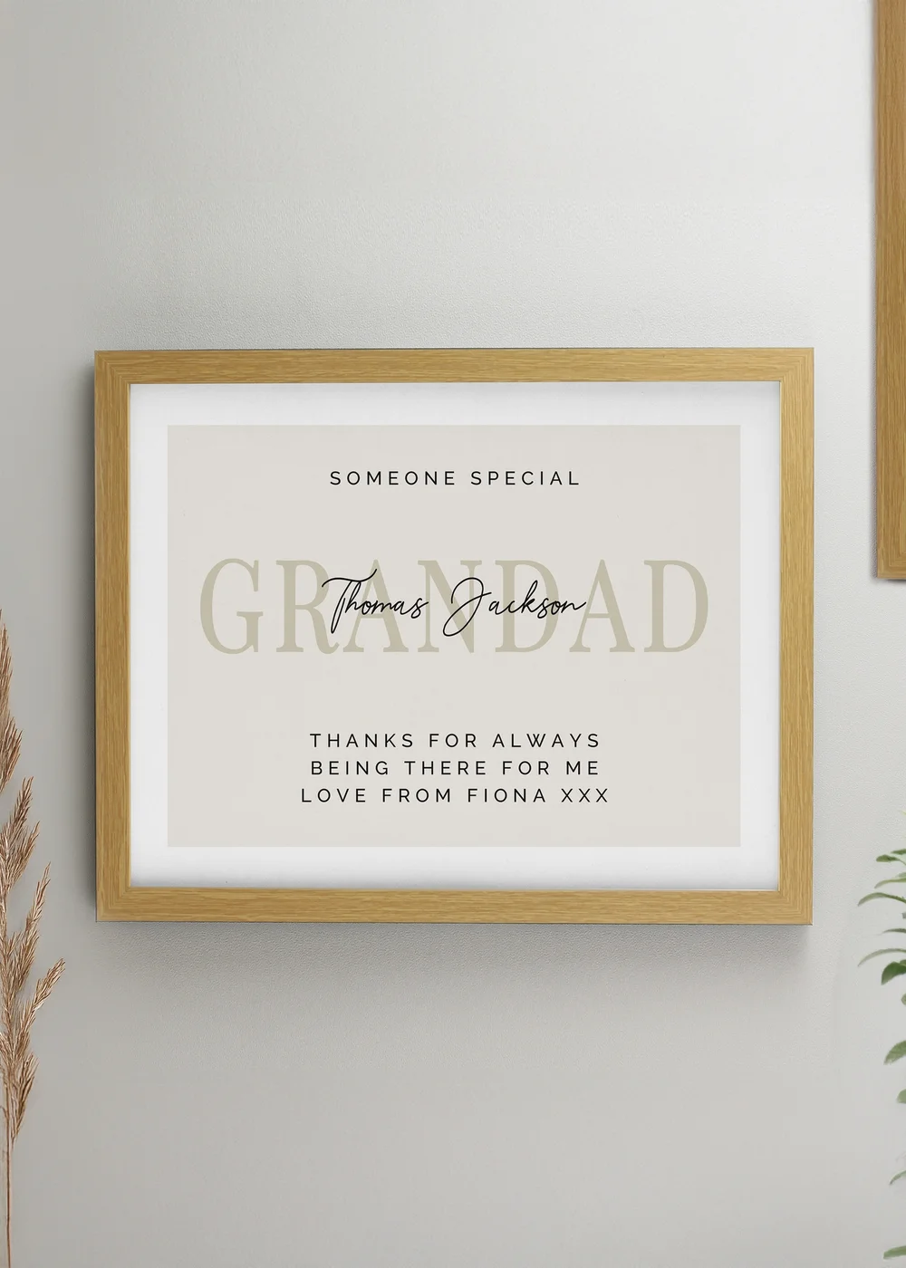 Personalised Memento Company Brown Oak Poster Frame - One Size Image 1
