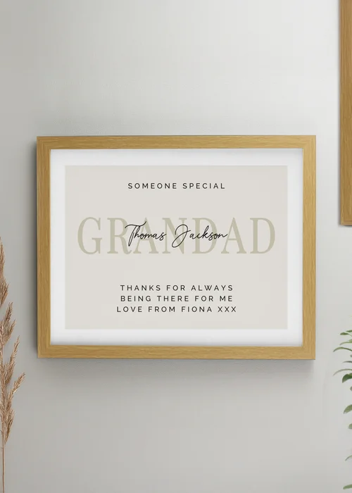 Personalised Memento Company Brown Oak Poster Frame - One Size Image 1