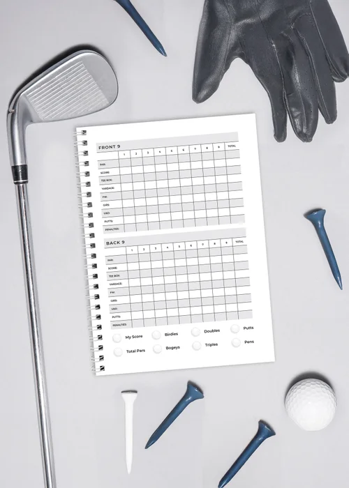 Personalised Memento Company Blue A5 Golf Log Book - One Size Image 3