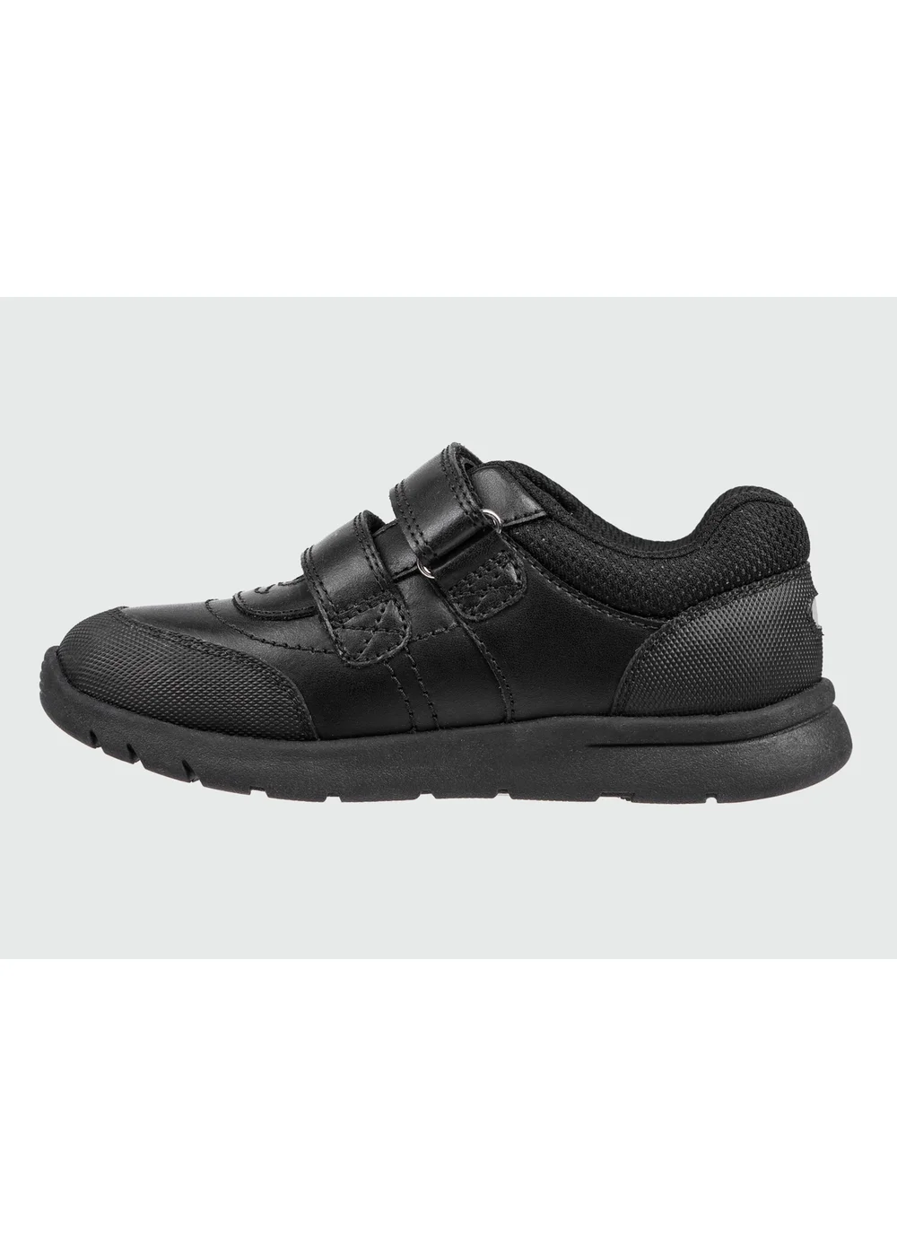 ToeZone Boys Black Strike Football Rip Tape School Shoes - 8 infants Image 4