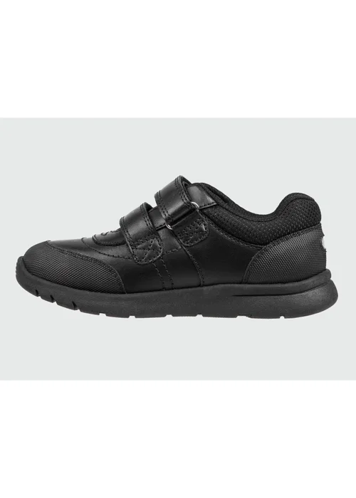 ToeZone Boys Black Strike Football Rip Tape School Shoes - 8 infants Image 4