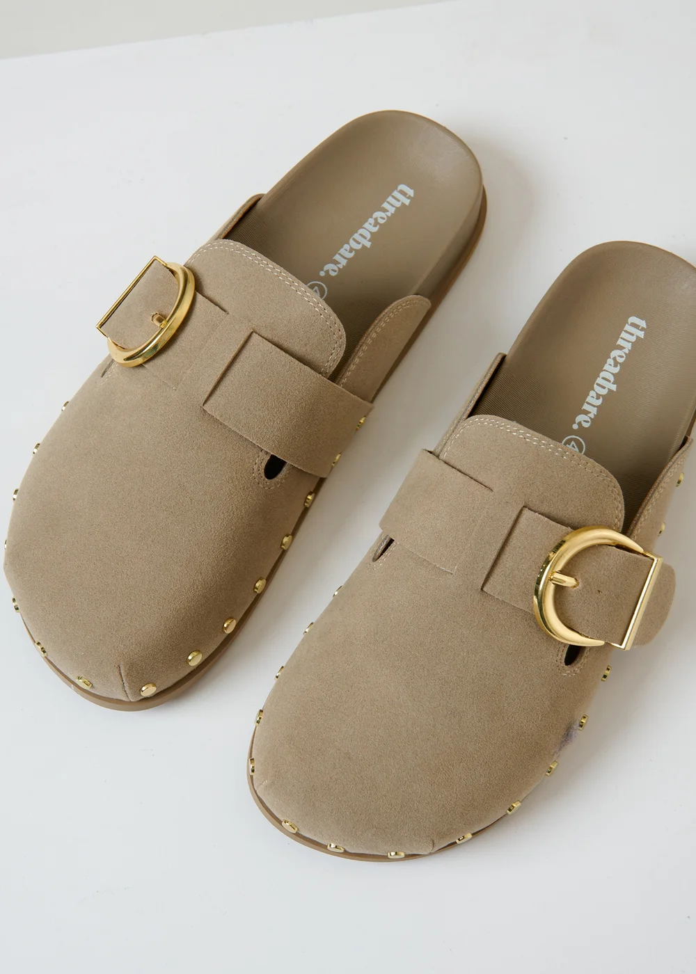 Threadbare Stone Studded Slip On Mule Sandals - 3 Image 1