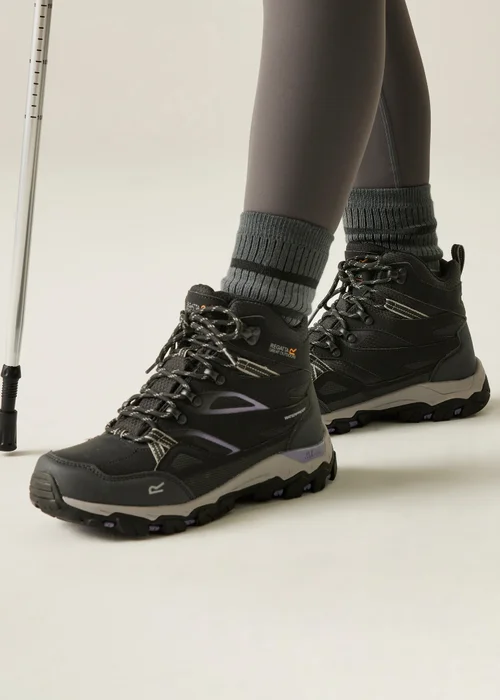 Regatta Black Purple Sage Holcombe III Waterproof with Isotex Technology Boots - 3 Image 1