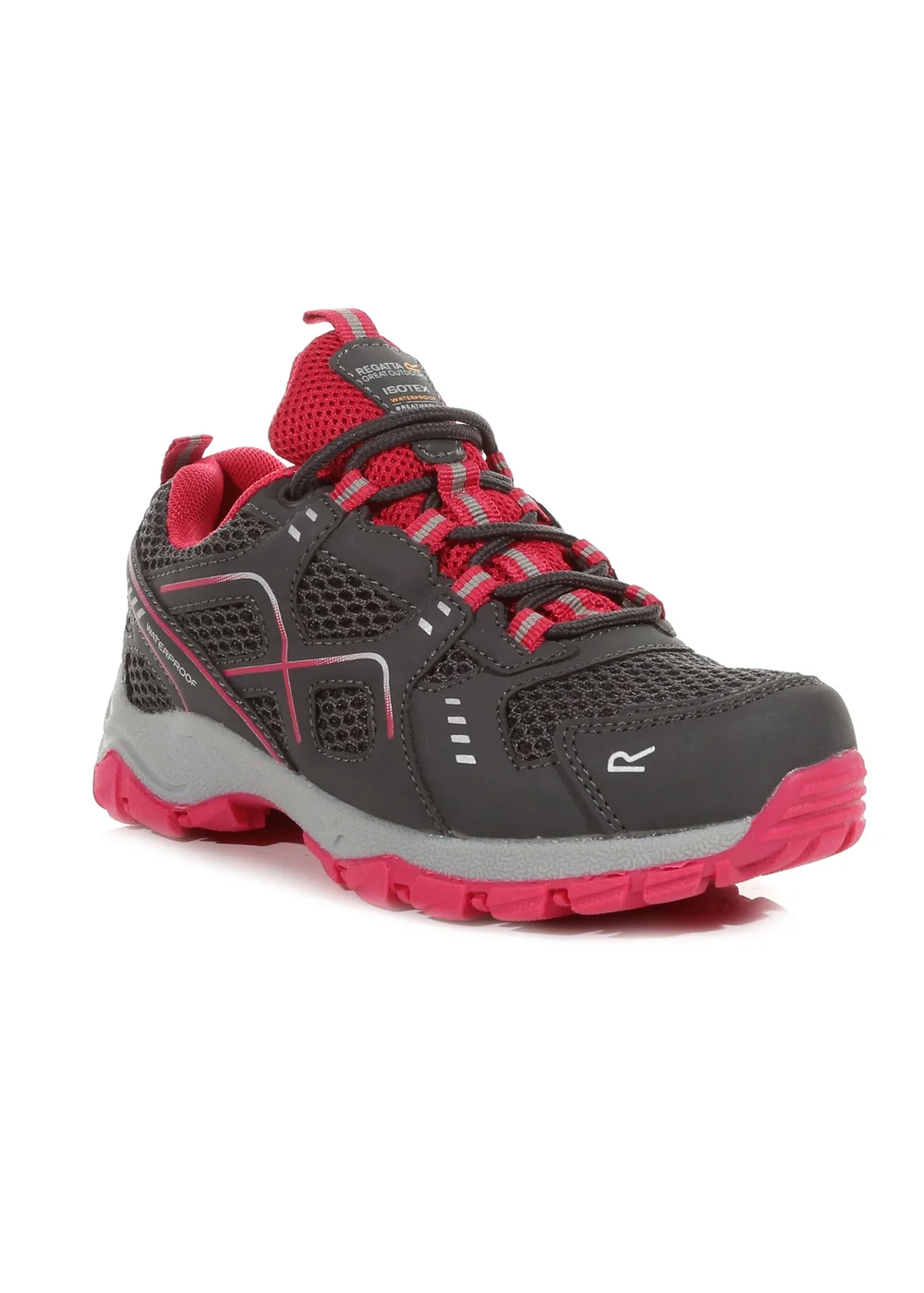 Regatta Granite Pink Potion Kids Vendeavour Waterproof Isotex Walking Shoes - 10 Infant Image 2