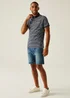 Regatta Navy Stone White Stripe Tiver Polo Shirt - XL Image 3