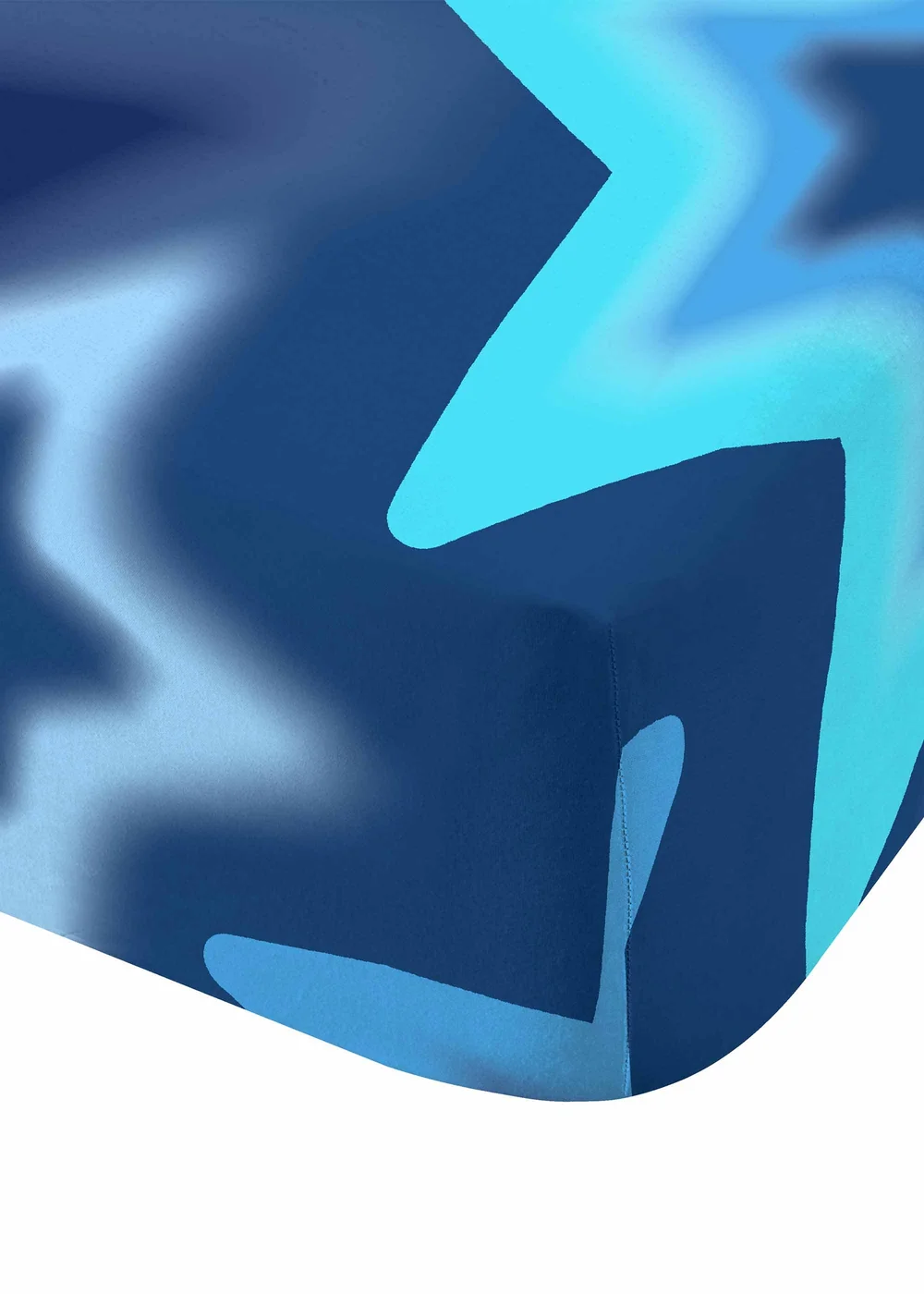 Catherine Lansfield Ombre Stars Bright Blue Fitted Sheet - Single Image 2