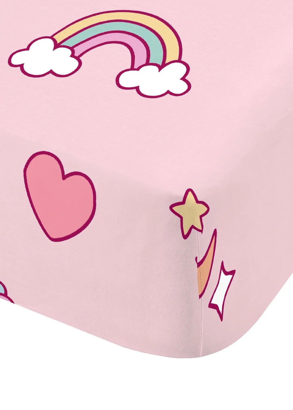 Catherine Lansfield Kids Pink Forever Together Fitted Sheet - Junior Image 3