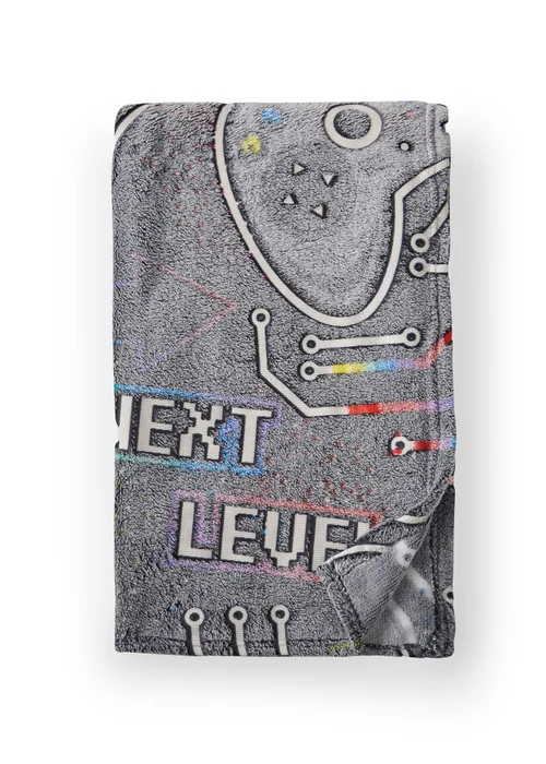 Catherine Lansfield Game Over Glow in the Dark Cosy Fleece Blanket Throw (130x170cm) - One Size Image 5