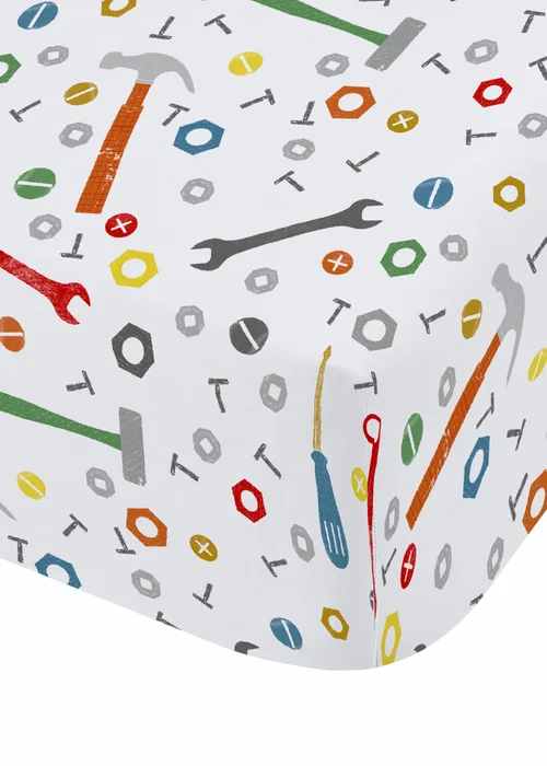 Catherine Lansfield Kids Blue Digger Dreams Fitted Sheet - Junior Image 3