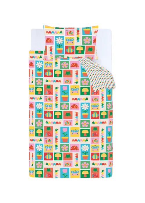 Catherine Lansfield Kids Curious Caterpillar Reversible Duvet Cover Set Bright - Junior Image 5