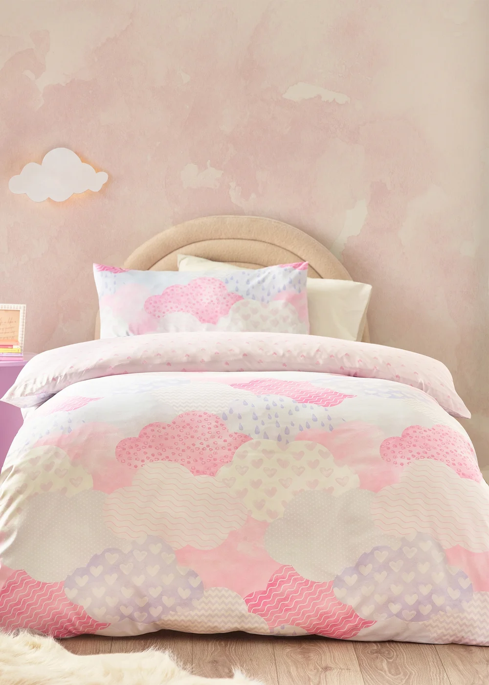 Catherine Lansfield Kids Soft as a Cloud Duvet Cover Set Pink - Single Image 1