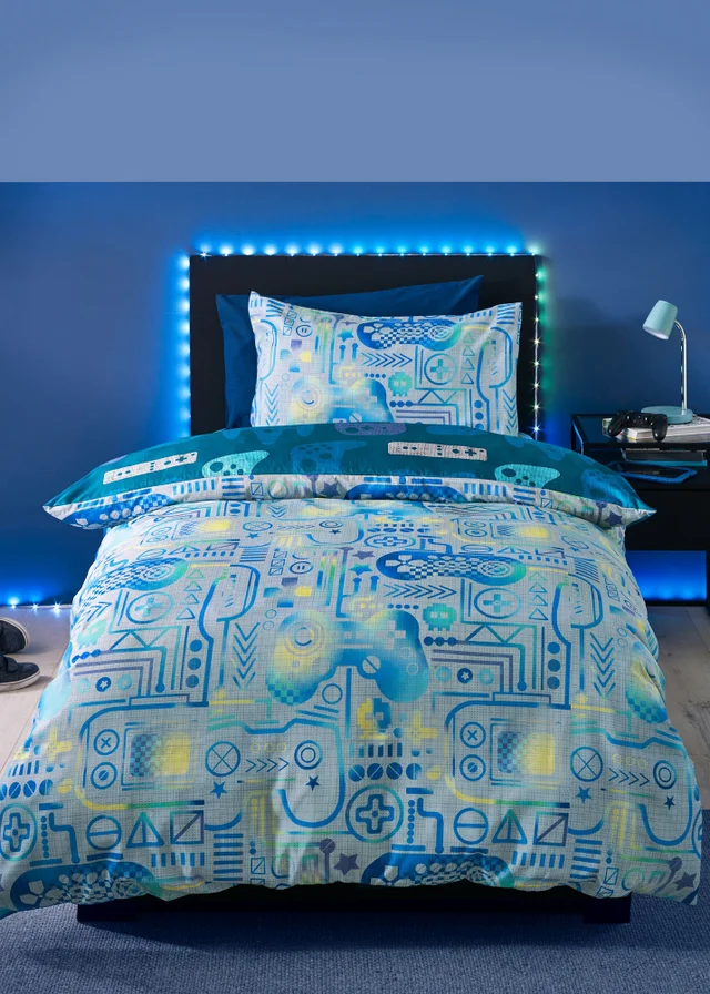 Catherine Lansfield Kids Gamer So Soft Duvet Cover Set Grey