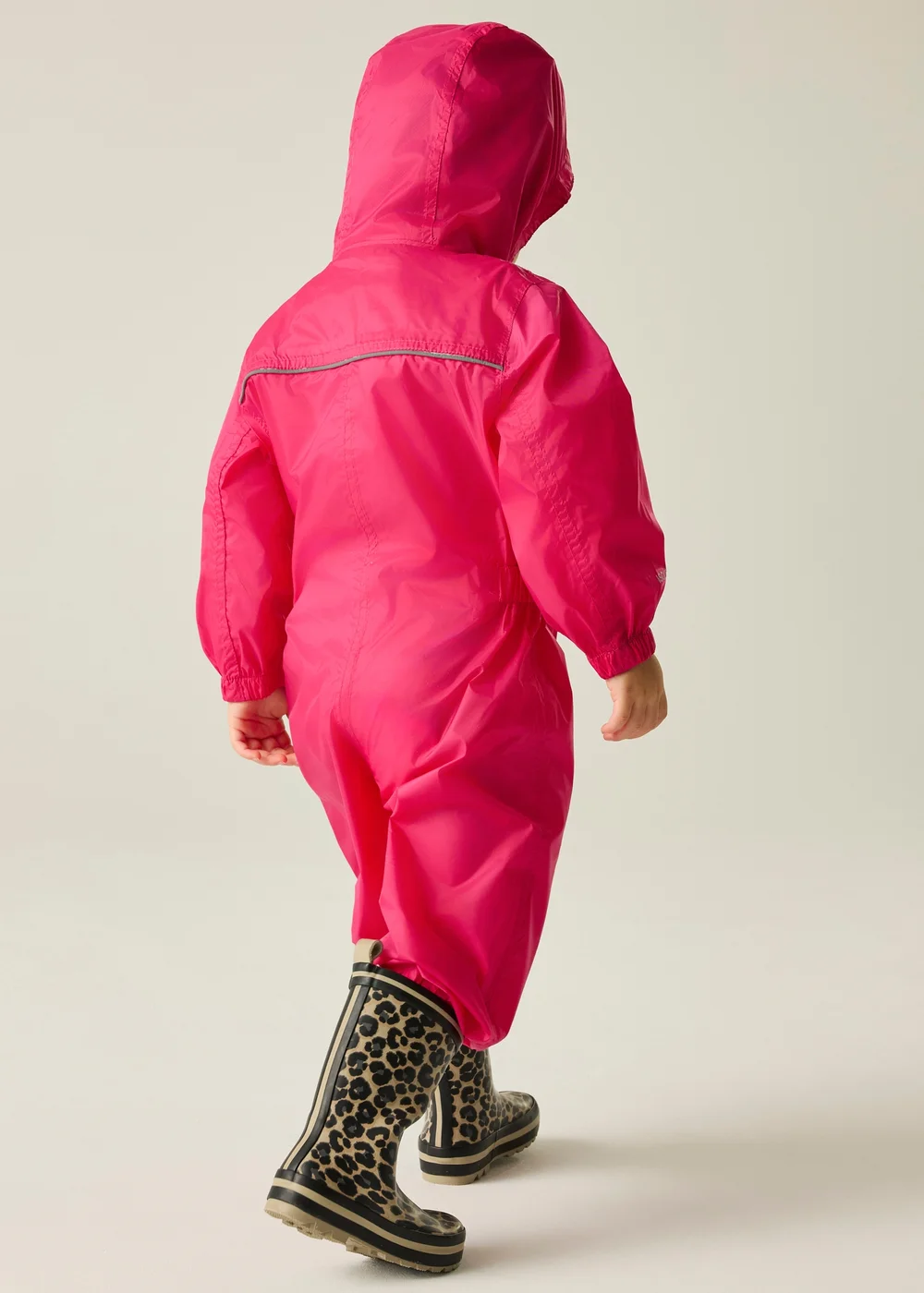 Regatta Jem Kids Puddle IV Dusty Pink Waterproof Breathable Isolite Rainsuit (6 Months - 6 Years) - 18-24 months Image 2