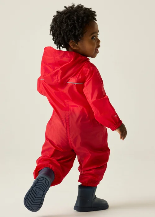 Regatta Pepper Kids Puddle IV Ruby Waterproof Breathable Isolite Rainsuit (6 Months - 6 Years) - 2-3 Yrs Image 2