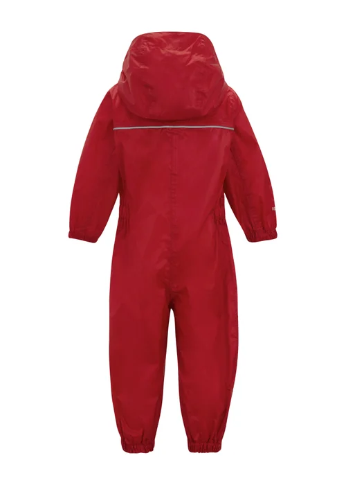 Regatta Pepper Kids Puddle IV Ruby Waterproof Breathable Isolite Rainsuit (6 Months - 6 Years) - 2-3 Yrs Image 6
