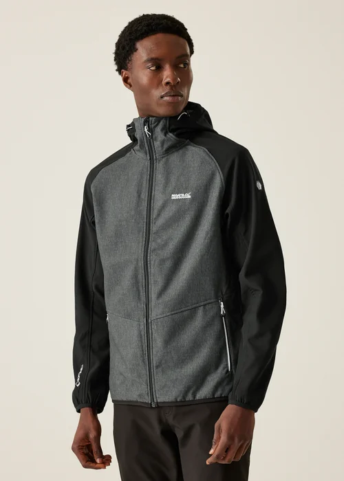 Regatta Black/Grey Arec III Water Repellent Softshell Jacket - L Image 1
