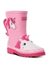 Regatta Luna the Unicorn Pink Kids Mudplay Junior II Waterproof Wellies - 13 Infants Image 4