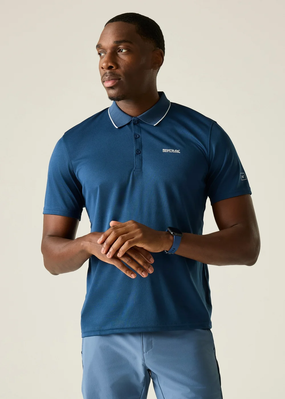 Regatta Moonlight Denim Maverik V Quick Dry T Shirt - S Image 1