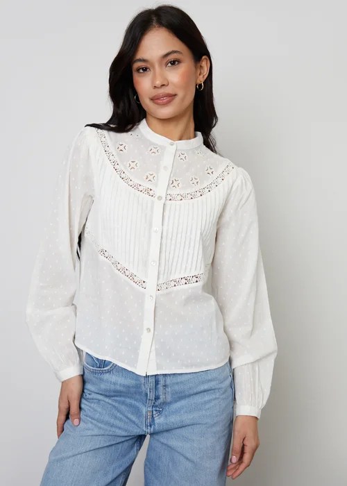 Threadbare Cream Lace Detail Boho Blouse - 8 Image 4