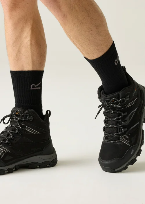 Regatta Black Granit Holcombe III Waterproof Breathable Isotex Walking Boots - 6 Image 1