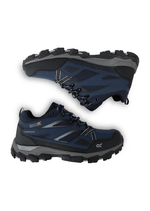 Regatta Navy Dark Steel Holcombe Low III Waterproof Breathable Isotex Walking Shoes - 6 Image 6
