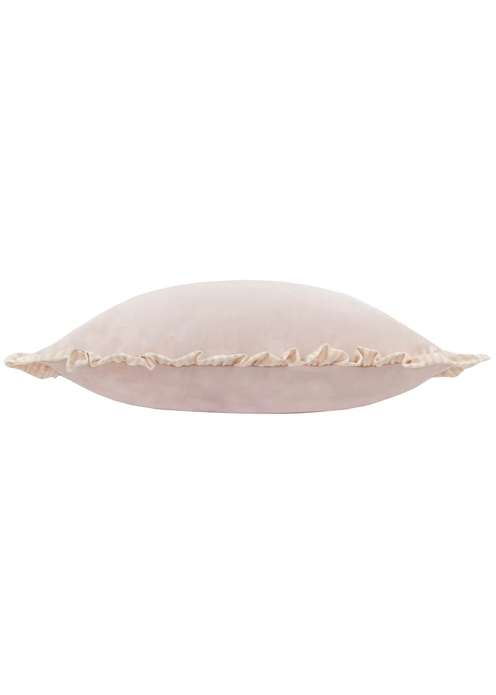 Wylder Solene Ruffle Matte Velvet Pink Cushion (45 x 45 x 8 cm) - One Size Image 2