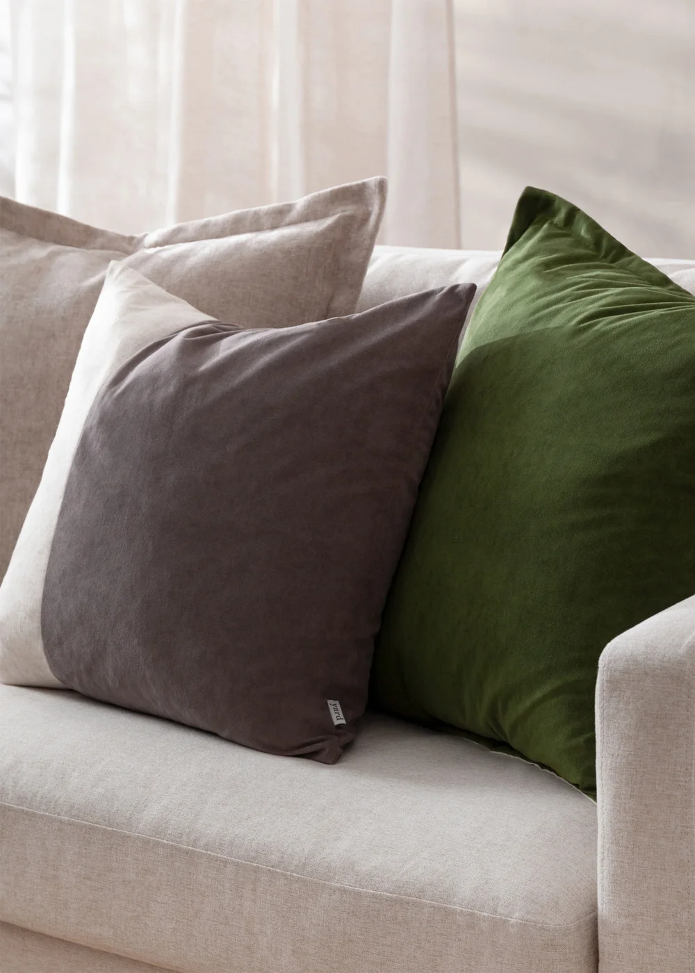 Yard Dune Chenille Natural Cushion (50 x 50 x 8 cm) - One Size Image 6