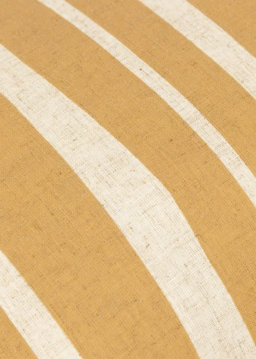 Furn Carmon Stripe Ruffle Ochre Cushion (40 x 60 x 8 cm) - One Size Image 5