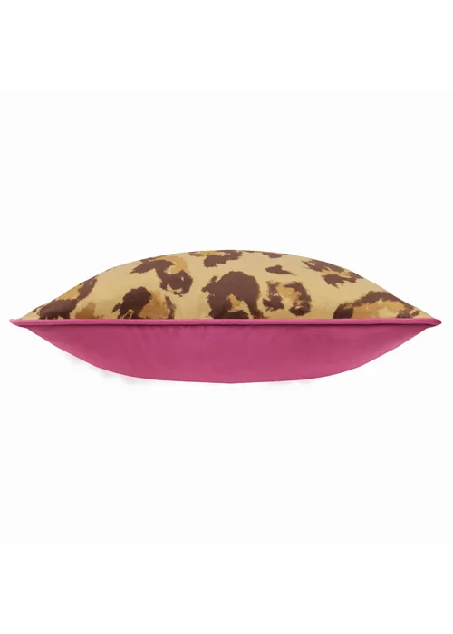 Furn True Leopard Piped Velvet Mutli Cushion (43 x 43 x 8 cm) - One Size Image 2