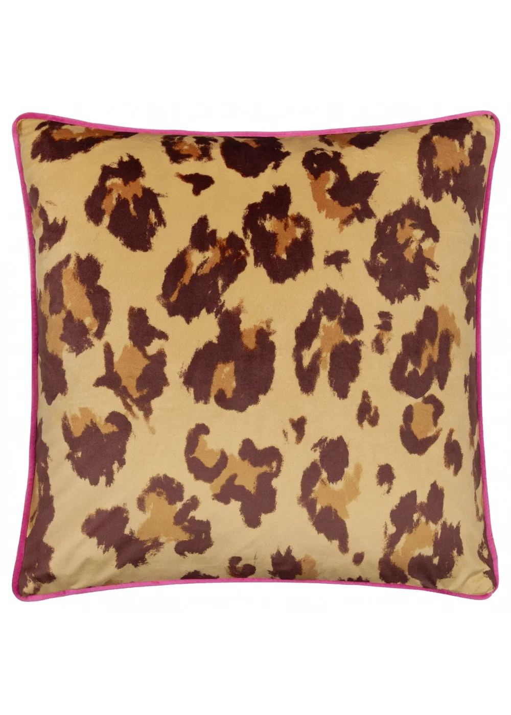 Furn True Leopard Piped Velvet Mutli Cushion (43 x 43 x 8 cm) - One Size Image 1