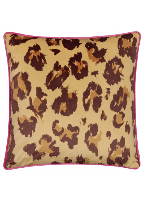 Furn True Leopard Piped Velvet Mutli Cushion (43 x 43 x 8 cm) - One Size Image 1