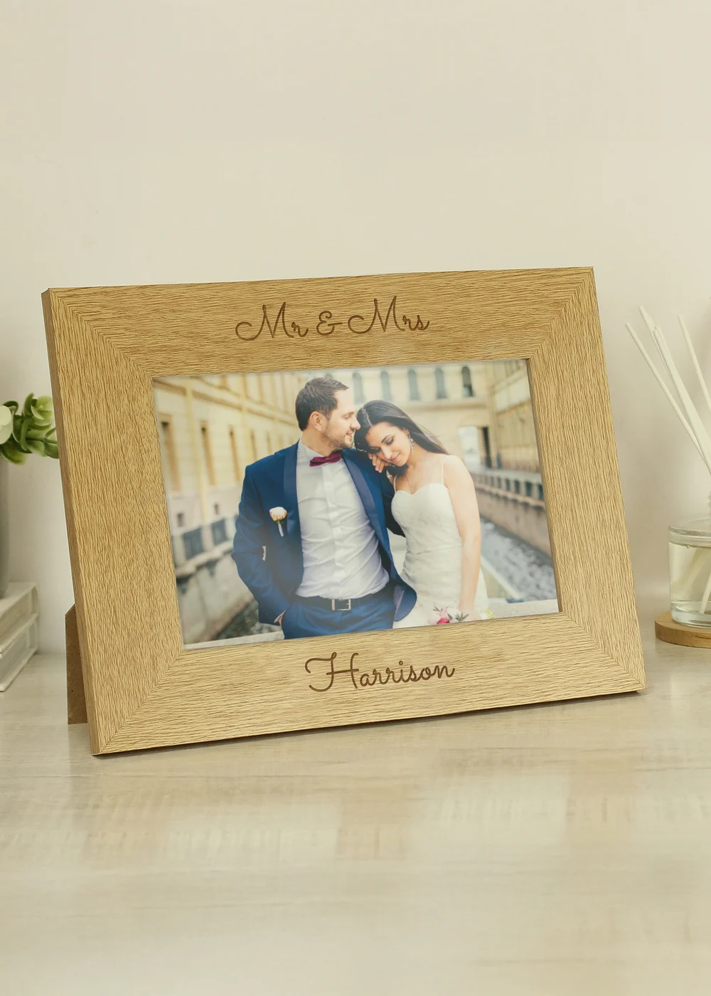 Personalised Memento Company Brown 6x4 Wooden Photo Frame - One Size Image 3