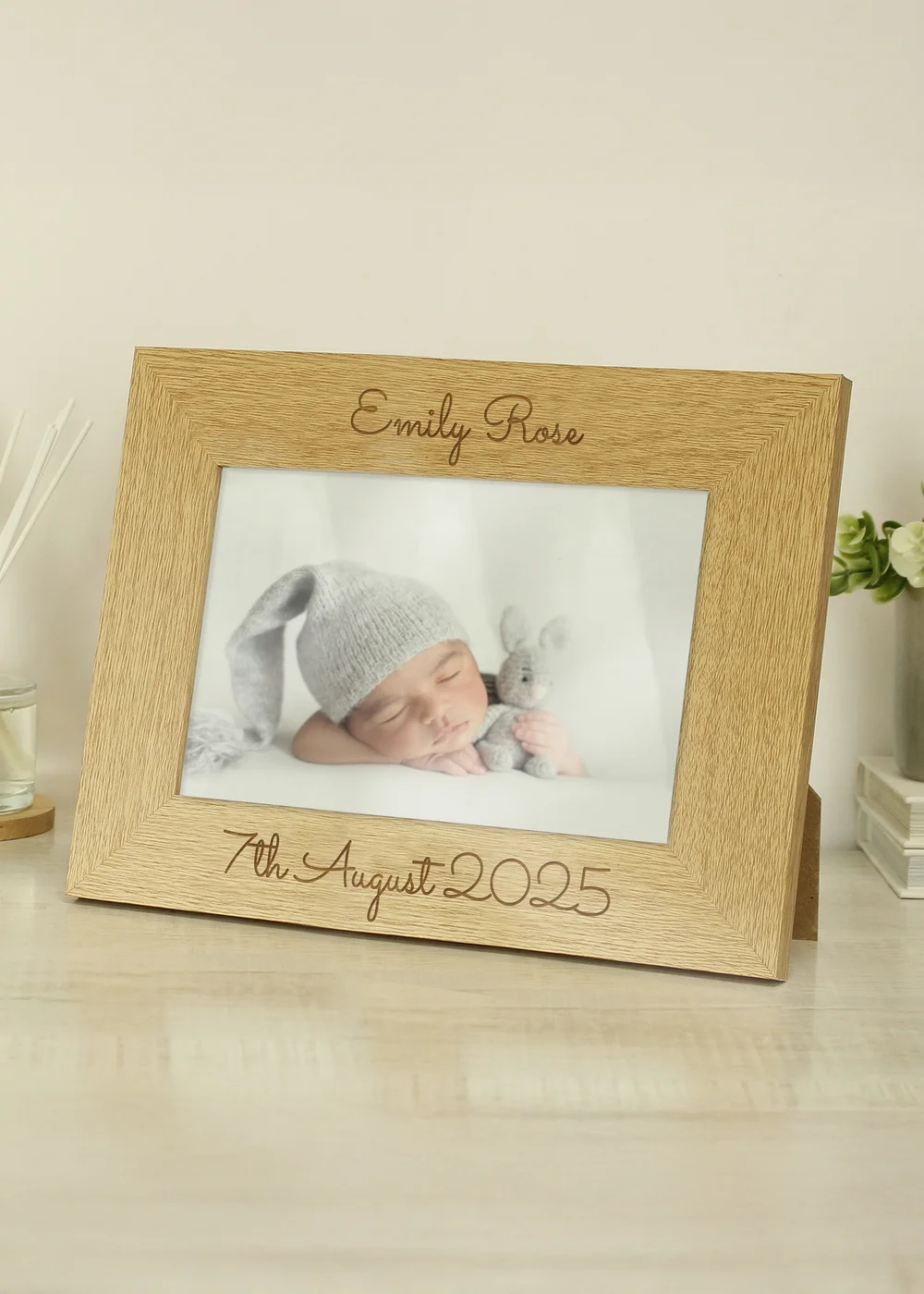 Personalised Memento Company Brown 6x4 Wooden Photo Frame - One Size Image 2
