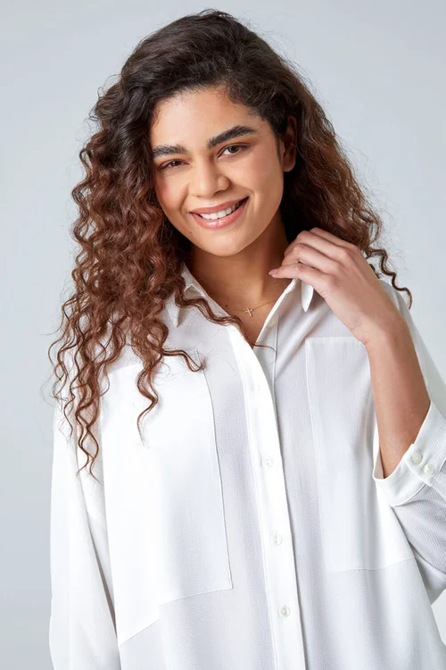 Roman Ivory Relaxed Smart Stretch Shirt - 20 Image 4