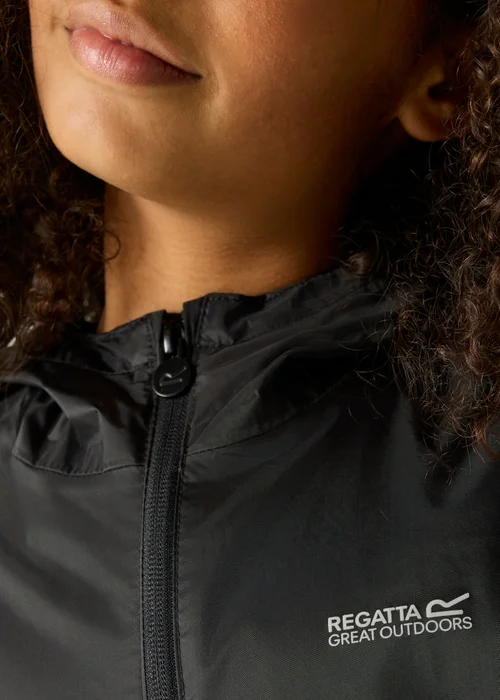 Regatta Black Kids Pack-It III Waterproof Breathable Isolite Jacket (3-16 Years) - 3-4 Yrs Image 5