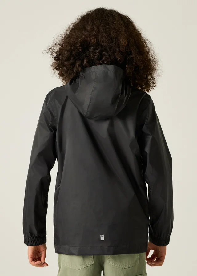 Regatta Black Kids Pack-It III Waterproof Breathable Isolite Jacket (3-16 Years)