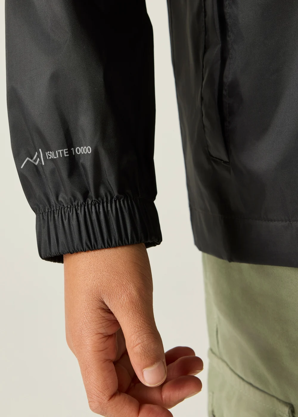 Regatta Black Kids Pack-It III Waterproof Breathable Isolite Jacket (3-16 Years) - 3-4 Yrs Image 6