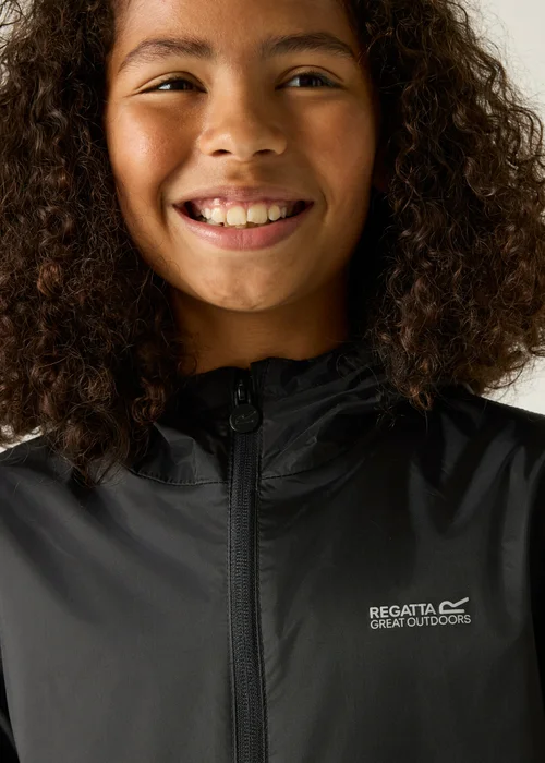 Regatta Black Kids Pack-It III Waterproof Breathable Isolite Jacket (3-16 Years) - 3-4 Yrs Image 4