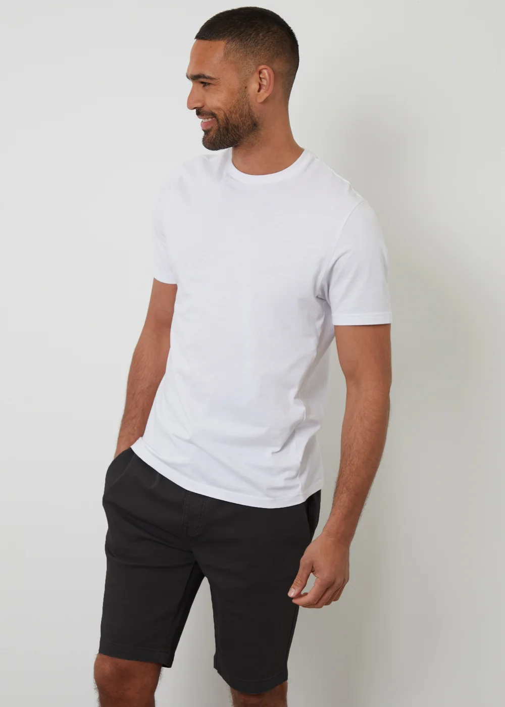 Threadbare Black Elasticated Waist Stretch Chino Shorts - 34/L32 Image 4