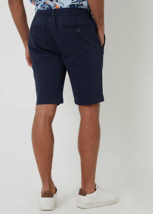 Threadbare Navy Elasticated Waist Stretch Chino Shorts - 32/L32 Image 2