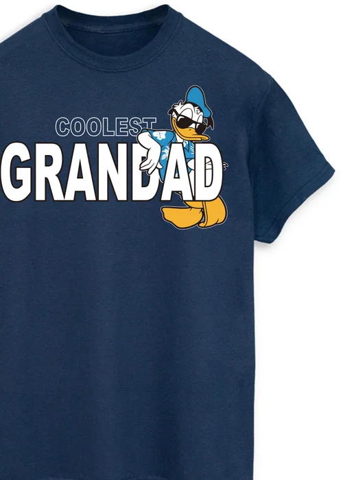 Disney Donald Duck Coolest Grandad Navy T Shirt - S Image 2