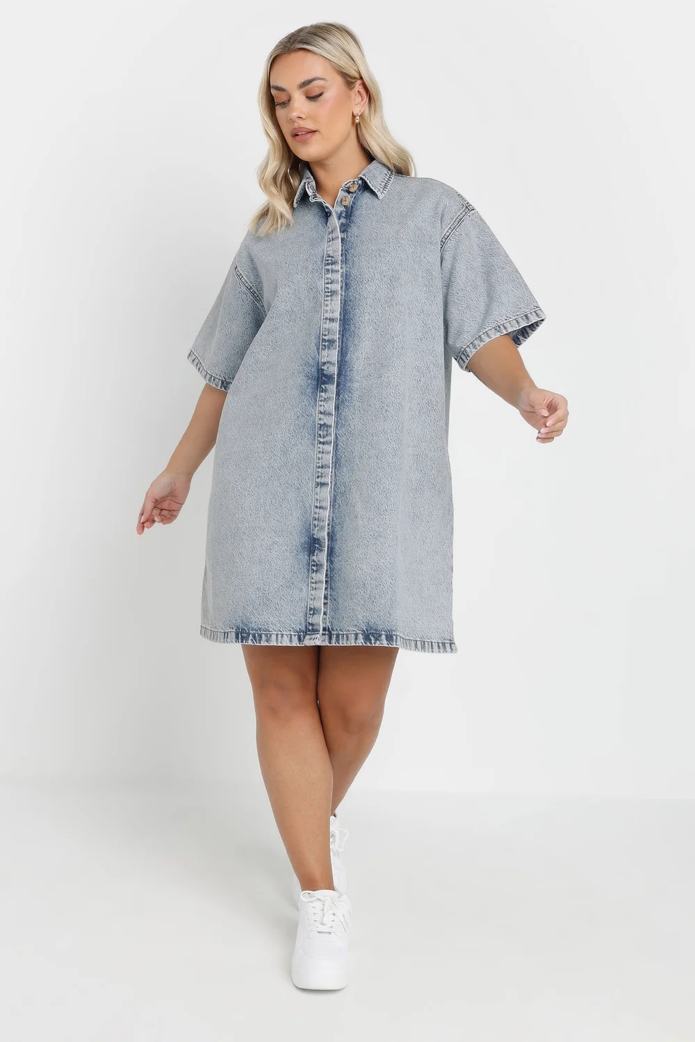 plus size denim dress uk Jeans Plus Size Spring Dresses Final Sale Plus Size Sleeveless Multi Layered Ruffle Chambray Dress In Denim Color 1x 14/16